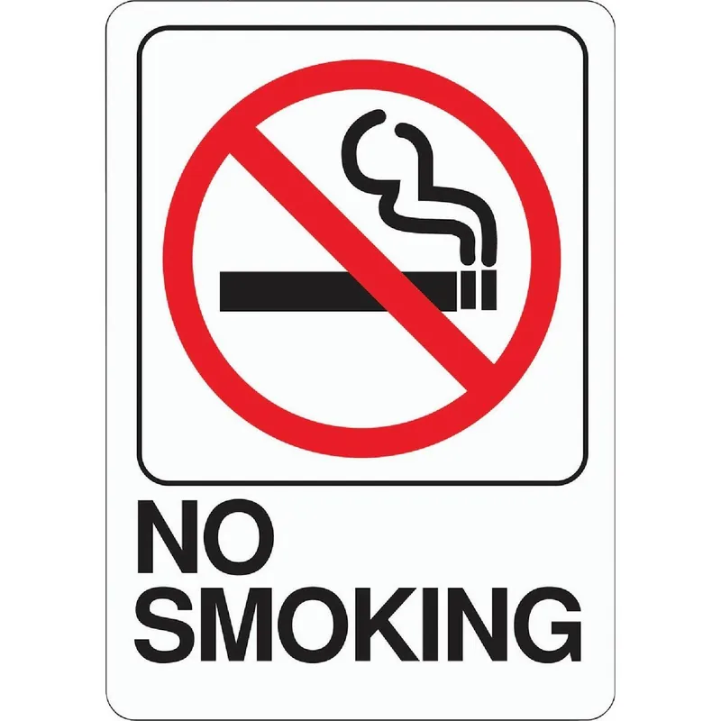 Hy-Ko D-20 HyKD-20 No Smoking Heavy-Duty Plastic Sign
