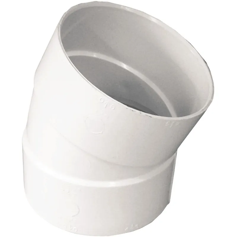 IPEX 414204BC Canplas 4 In. SDR 35 22-1/2 Deg. PVC Sewer and Drain Elbow (1/16 Bend)