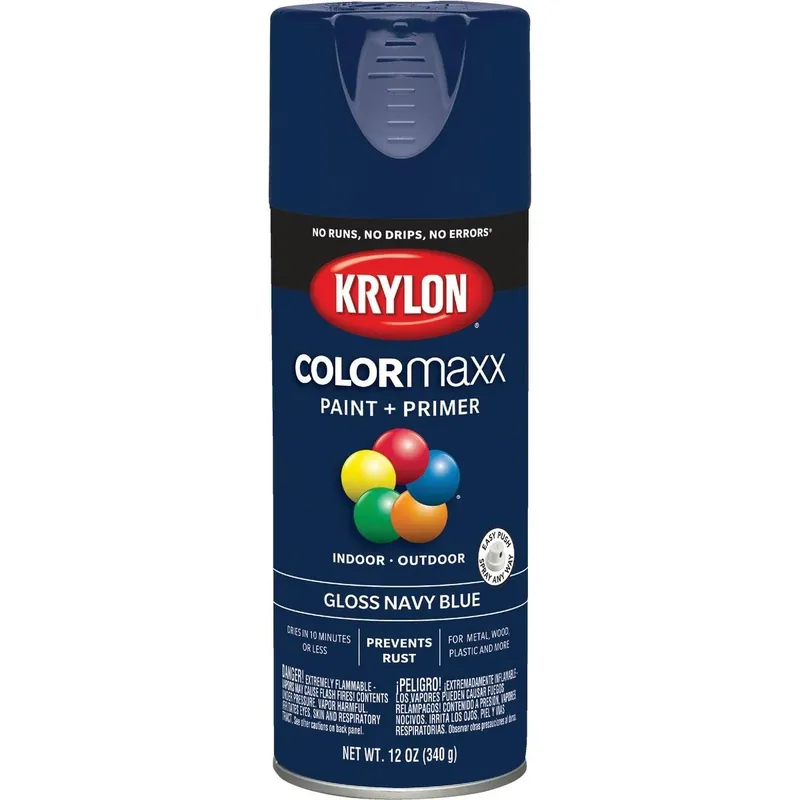 Krylon K05529007 ColorMaxx 12 Oz. Gloss Spray Paint Navy Blue