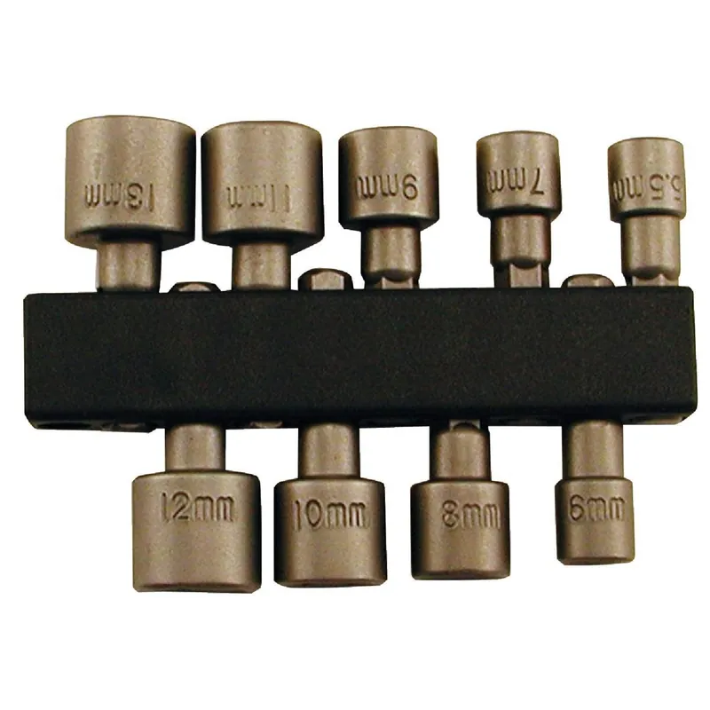Best Way Tools 39522 9-Piece 1/4 In. Drive Metric Nutdriver Bit Set
