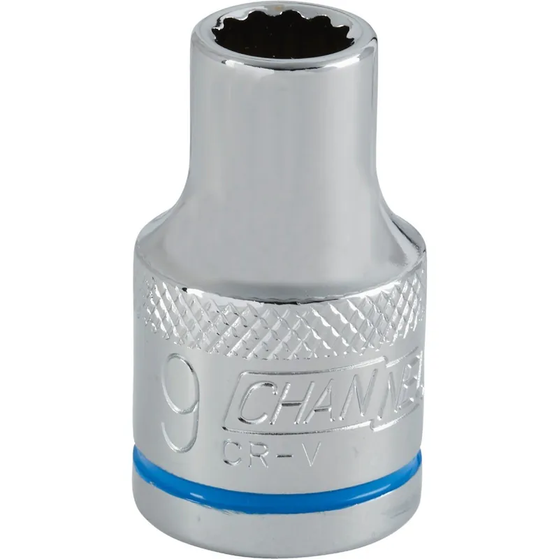 Channellock 397571 1/2 In. Drive 9 mm 12-Point Shallow Metric Socket