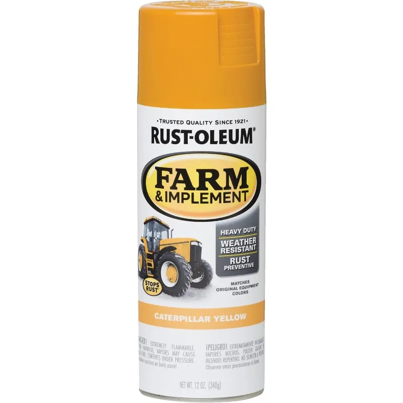 Rust-Oleum 280140 Caterpillar Yellow Farm & Implement Spray Paint