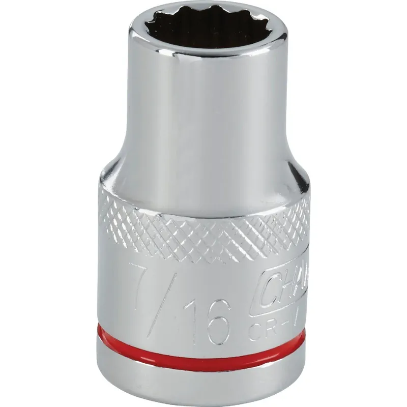 Channellock 333077 1/2 In. Drive 7/16 In. 12-Point Shallow Standard Socket
