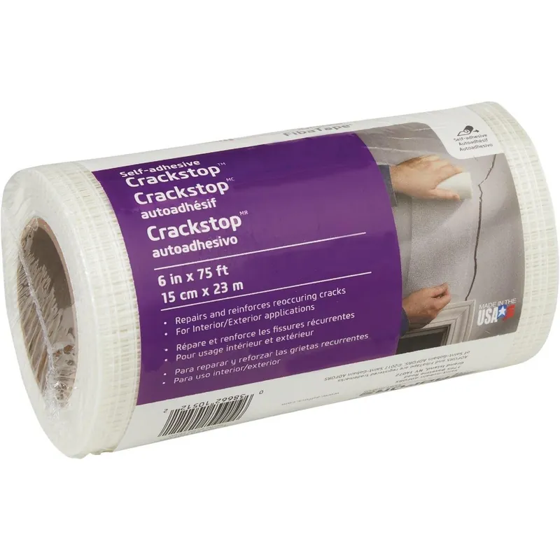 FibaTape FDW6568-U Crackstop 6 In. x 75 Ft. Self-Adhesive Repair Fabric
