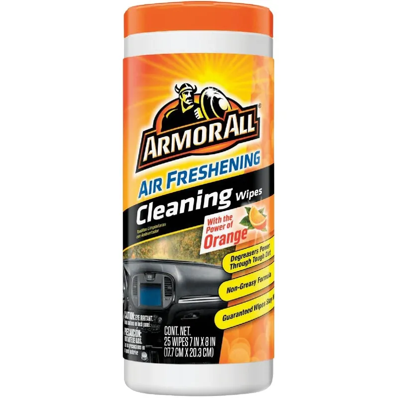Armor All 10260 Orange Air Freshening 7 In. x 8 In. Multi-Purpose Wipes (25-Count)