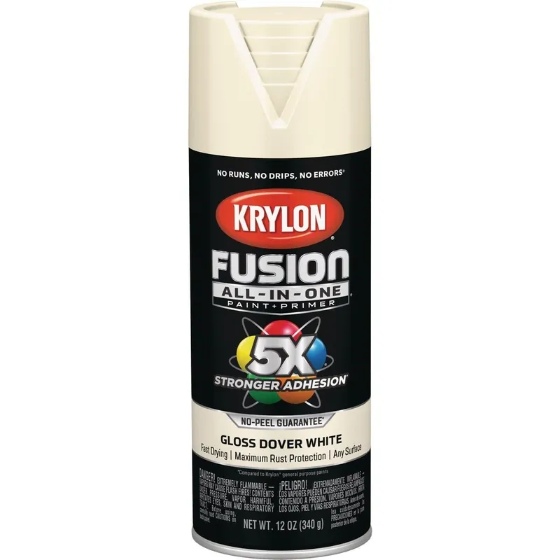 Krylon K02706007 Fusion All-In-One Gloss Spray Paint & Primer Dover White