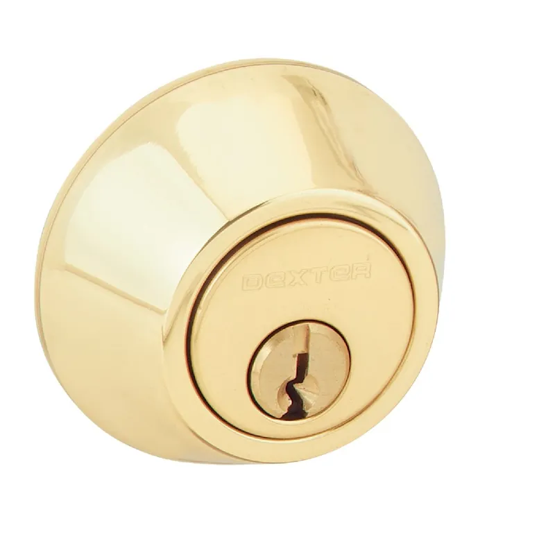 Schlage JD60V605 Dexter Bright Brass Single Cylinder Deadbolt