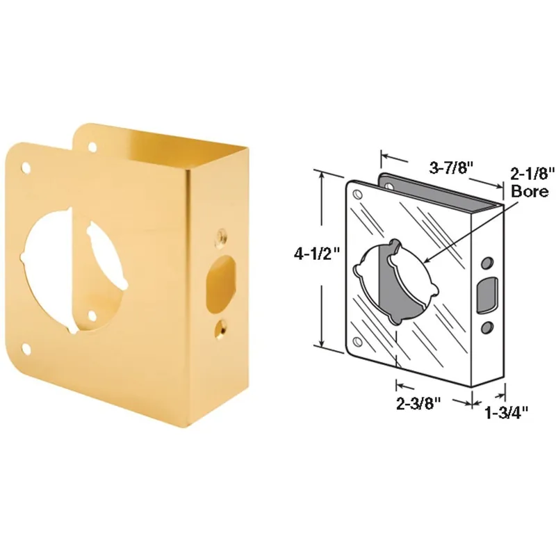 Defender Security U9556 Brass Door Reinforcer