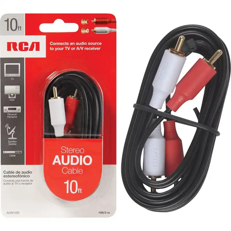 RCA AH910R 10 Ft. Black Stereo Audio Cable