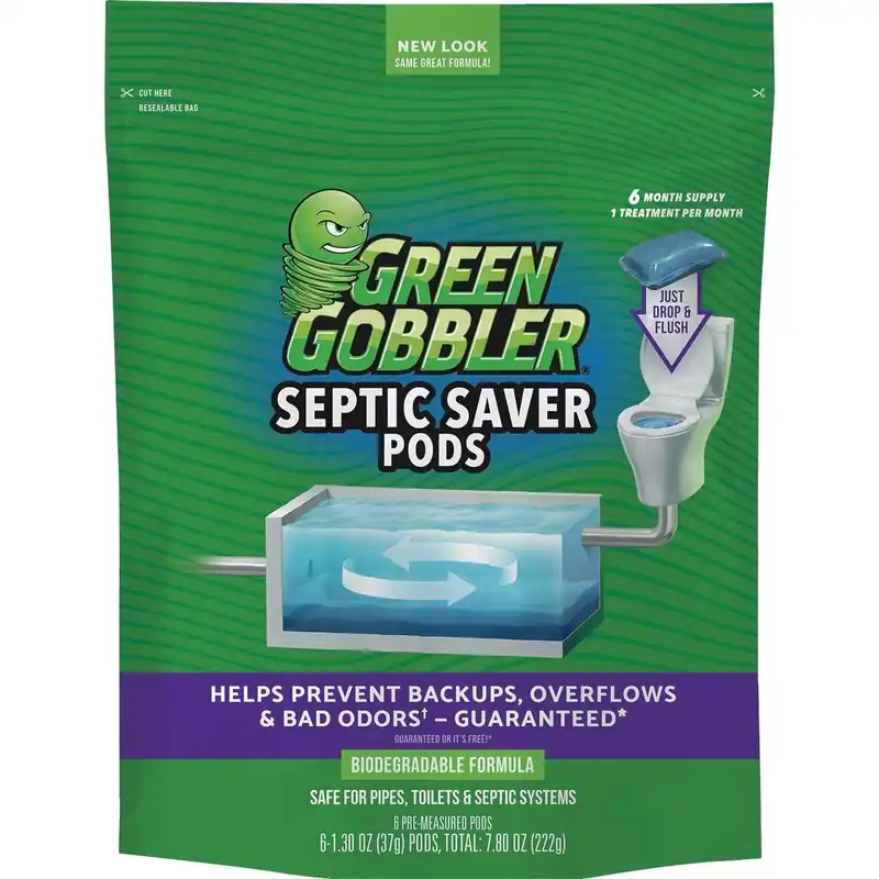 Green Gobbler G0017A6 Septic Saver 12.77 Oz Septic Tank Treatment (6-Pack)