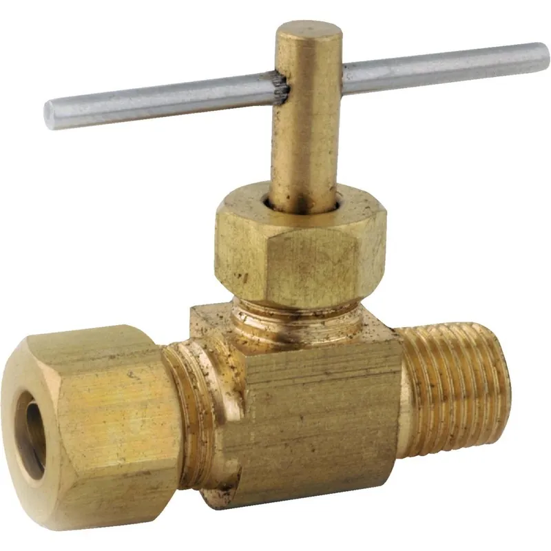 Anderson Metals 759101-0402 1/4 In. C x 1/8 In. MIP Brass Straight Needle Valve