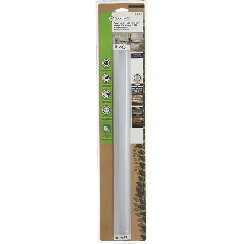 Good Earth Lighting UC1210-WH1-18LF1-G 18 In. Plug-In LED High Lumen Under Cabinet Linking Bar