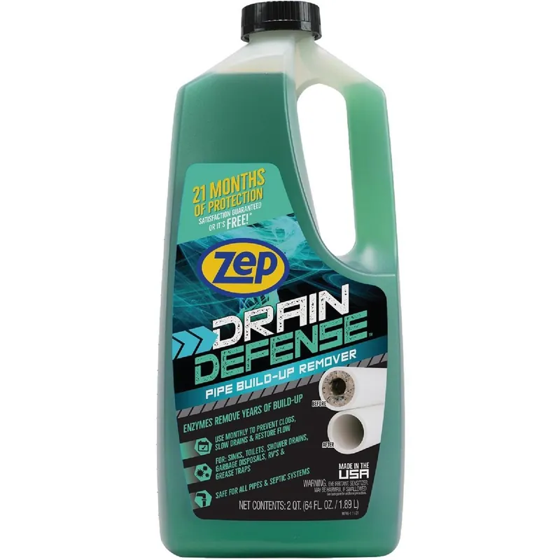 Zep ZLDC648 Liquid Drain Defense Drain Cleaner 64 Oz