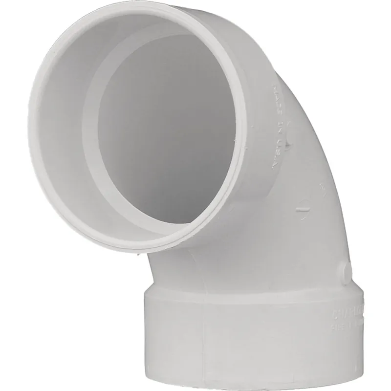 Charlotte Pipe PVC003001600HA 6 In. Schedule 40 90 Deg. Sanitary DWV PVC Elbow