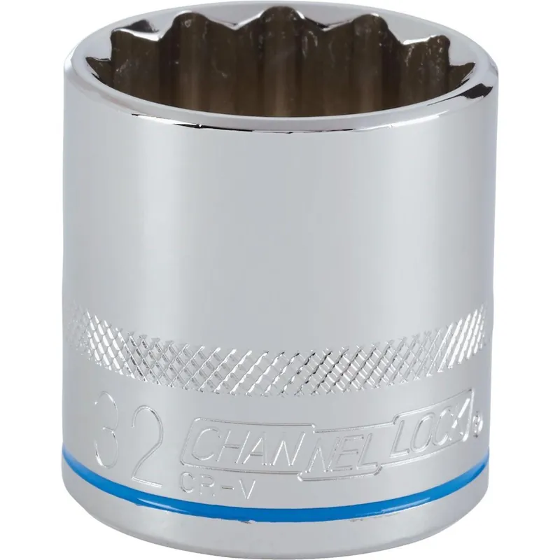 Channellock 397784 1/2 In. Drive 32 mm 12-Point Shallow Metric Socket