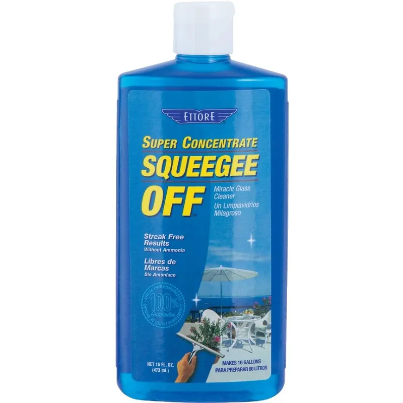 Ettore 30116 Squeegee Off 16 Oz. Super Concentrate Glass Cleaner