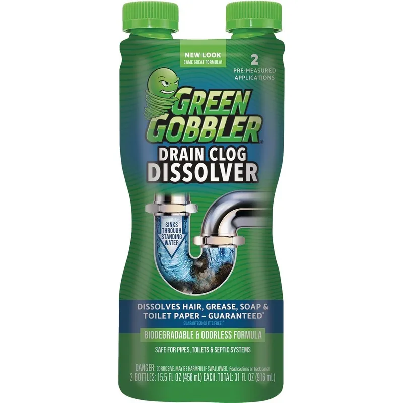 Green Gobbler G8615A dissolve 31 oz. gel drain opener (2-Pack)