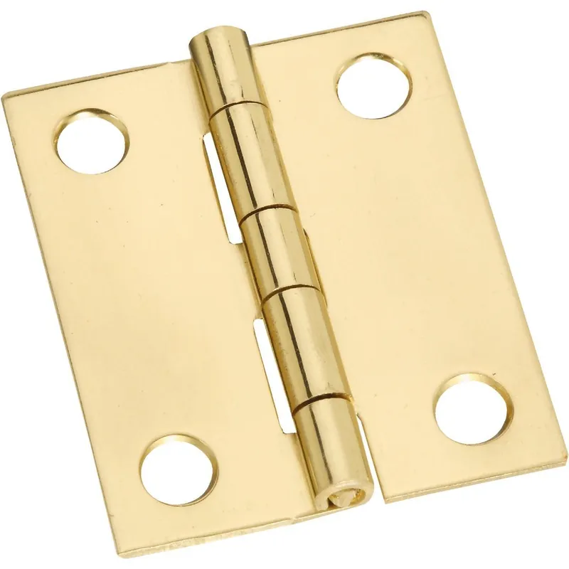 National N211359 Brass Medium Decorative Hinge 1-1/2 In. x 1-1/4 In. (2-Pack)