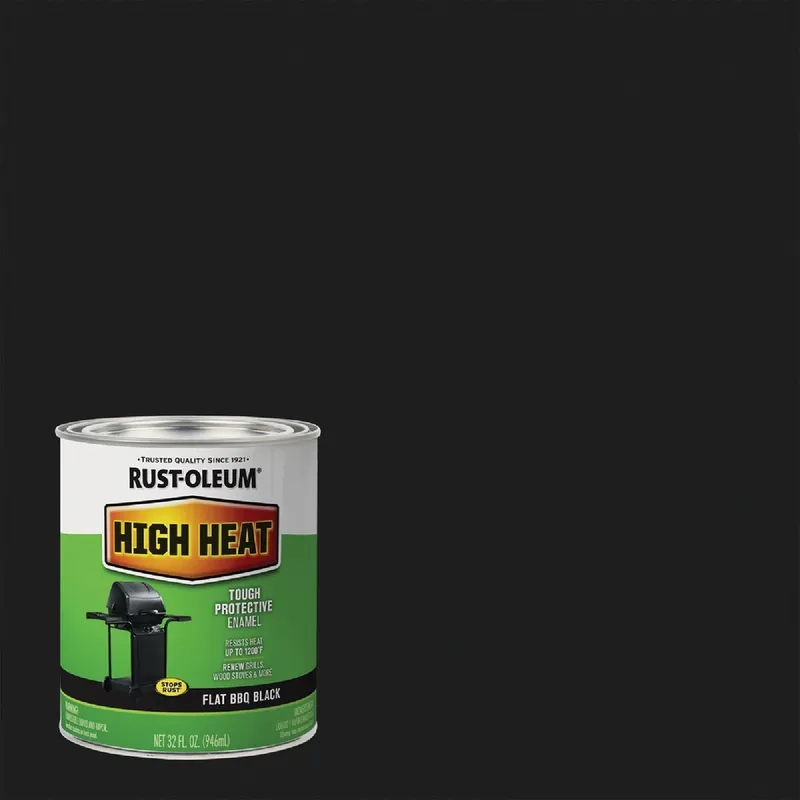 Rust-Oleum 7778502 Satin High Heat Enamel BBQ Black 1 Qt.