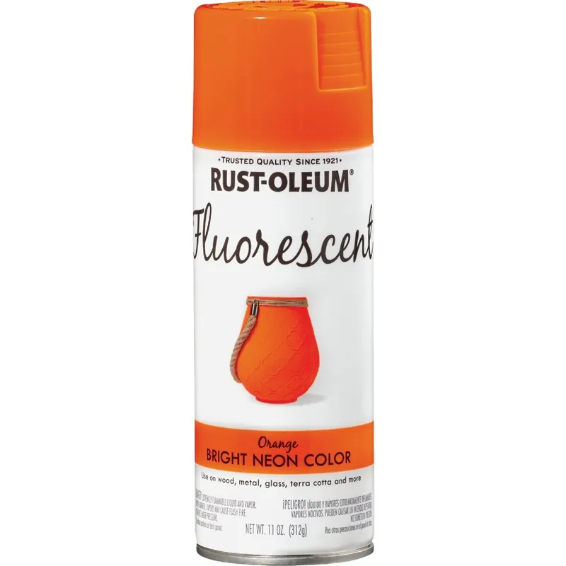 Rust-Oleum 342568 Fluorescent 11 Oz. Gloss Spray Paint Fluorescent Orange