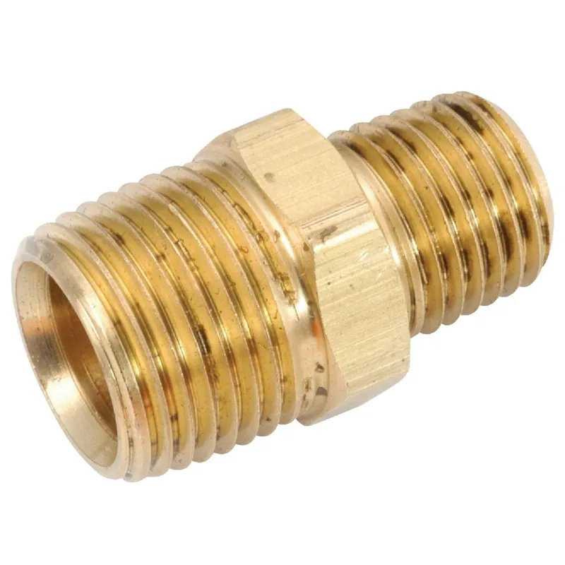 Anderson Metals 756123-1208 Reducing Hex Red Brass Nipple 3/4 In. x 1/2 In.