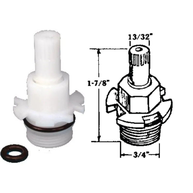 US Hardware P-119C Hot/Cold Water Faucet Stem for Utopia Washerless Tub & Shower Faucet