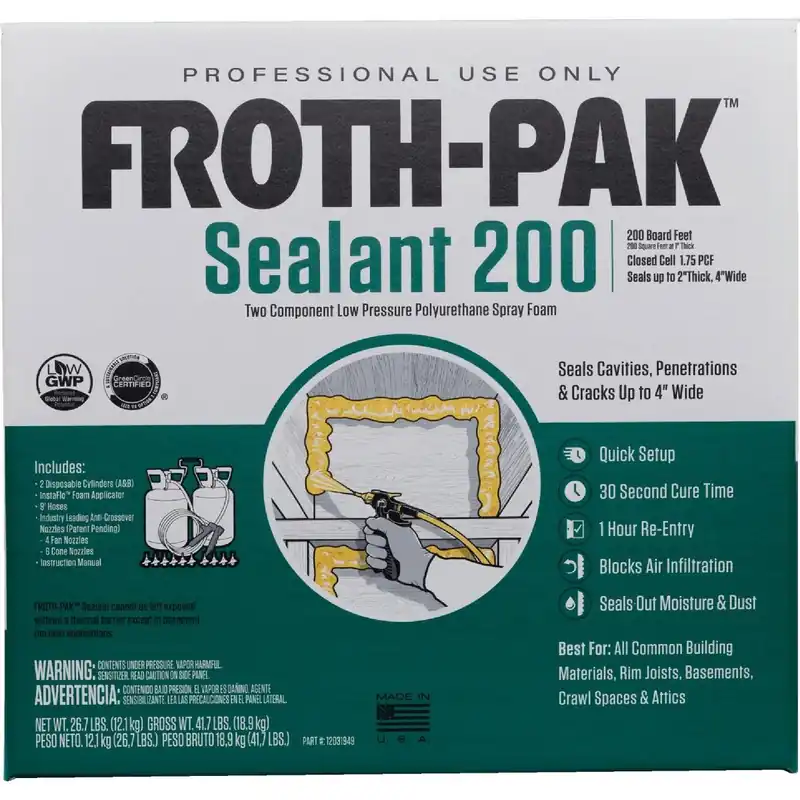 FROTH-PAK 12031949 Froth-Pak 200 Two-Component Polyurethane Foam Sealant Kit