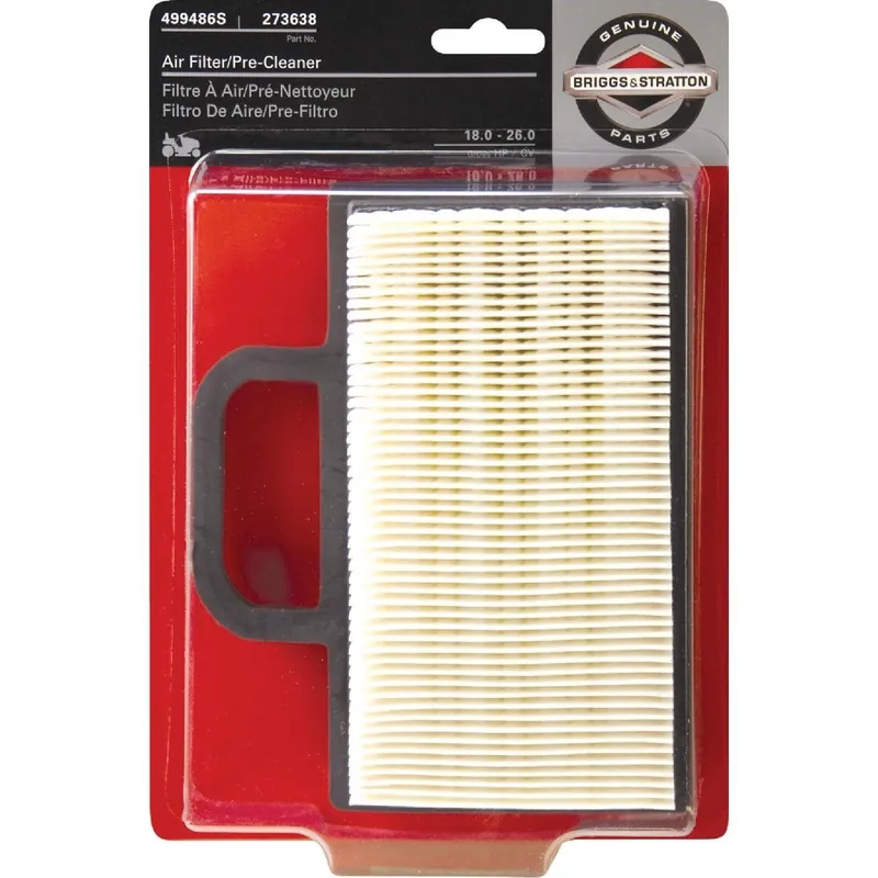 Briggs & Stratton 5063K 12 To 26 HP Paper Engine Air Filter with Pre-Cleaner