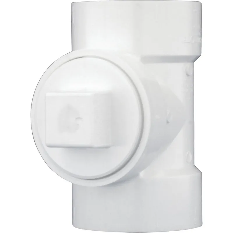Charlotte Pipe PVC00444X1000HA Test PVC Tee with Toe Saver Plug