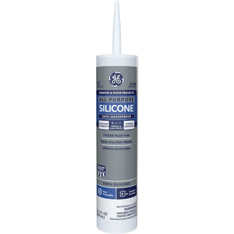 GE 2795576 All Purpose Silicone 1 Sealant Clear 10.1 Oz