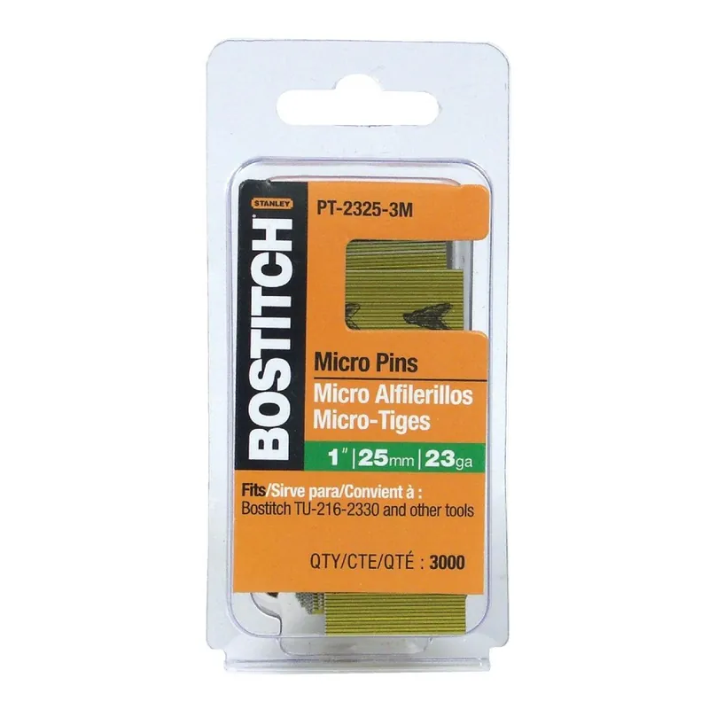 Bostitch PT-2325-3M 23-Gauge Coated Pin Nail 1 In. (3000 Ct.)