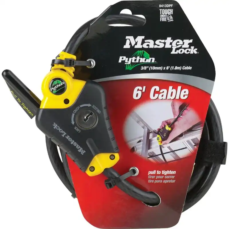 Master Lock 8413XDPF Python 6 Ft. x 3/8 In. Adjustable Locking Cable