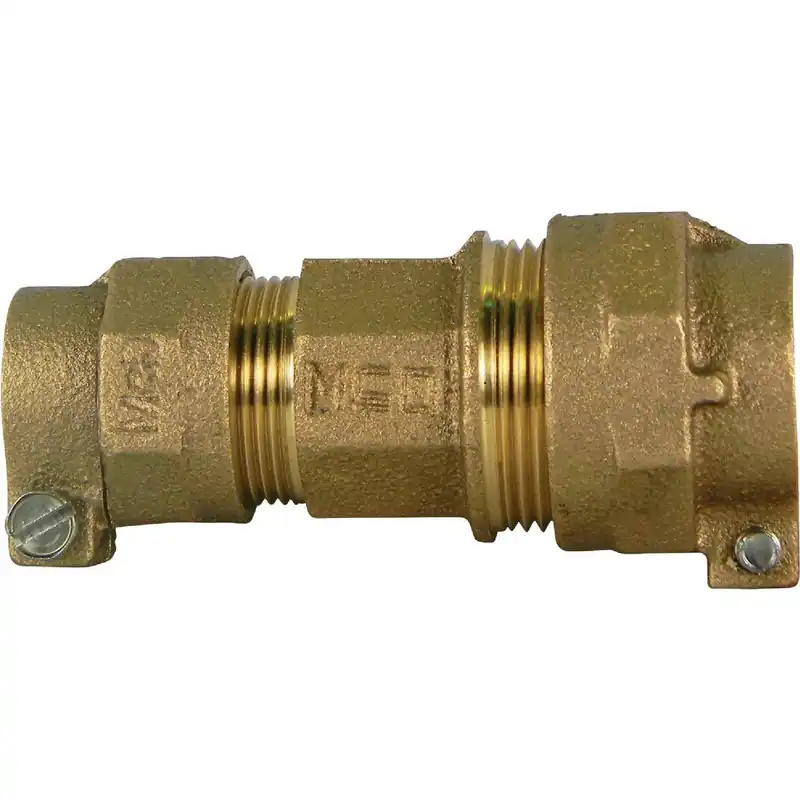 A Y McDonald 74758-22 A 3/4 In. CTS x 3/4 In. CTS Brass Low Lead Connector