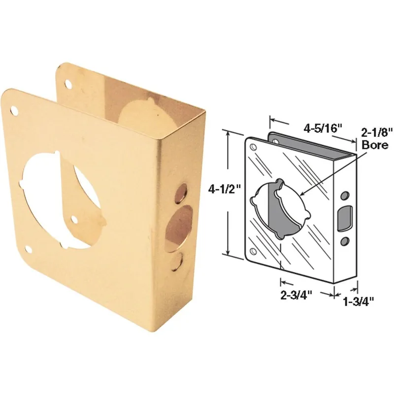 Defender Security U9558 Brass Door Reinforcer