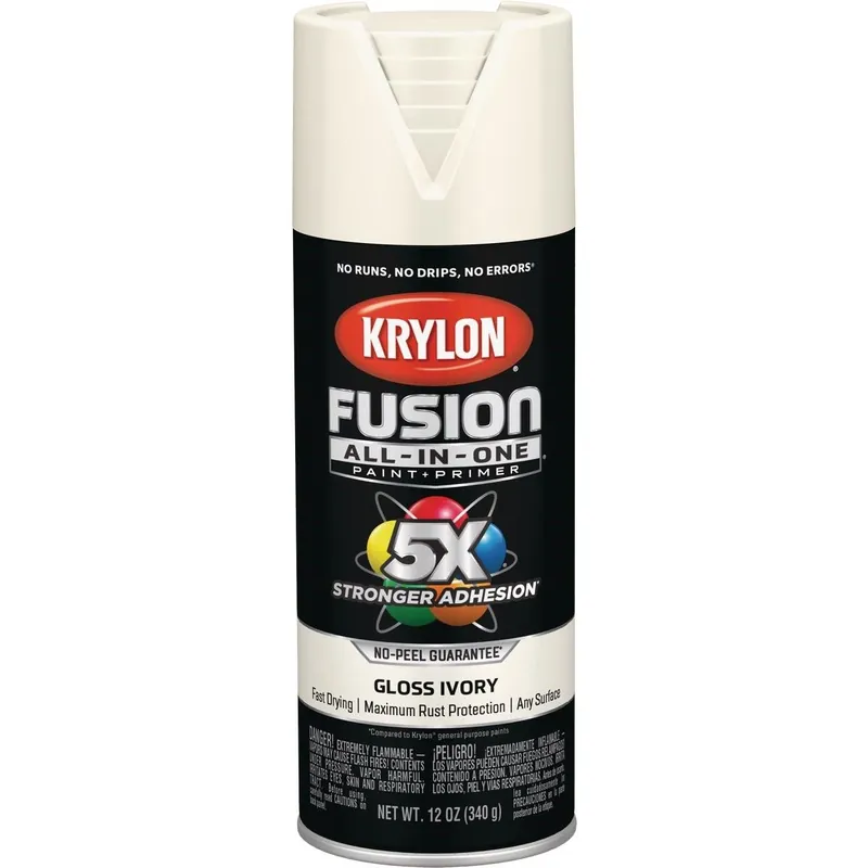 Krylon K02711007 Fusion All-In-One Gloss Spray Paint & Primer Ivory