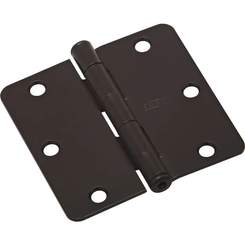 National N830200 3-1/2 In. x 1/4 In. Radius Oil Rubbed Bronze Door Hinge