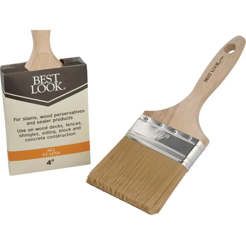 Best Look 772282 4 In. Polyester Staining & Waterproofing Stain Brush