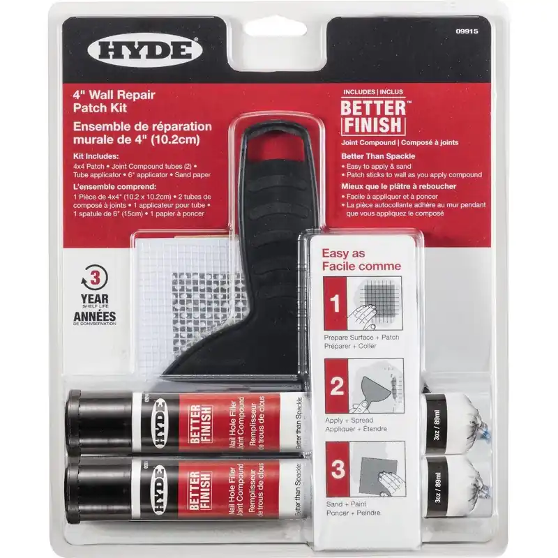 Hyde 09915 Better Finish Wall Repair Patch Kit (6-Piece)