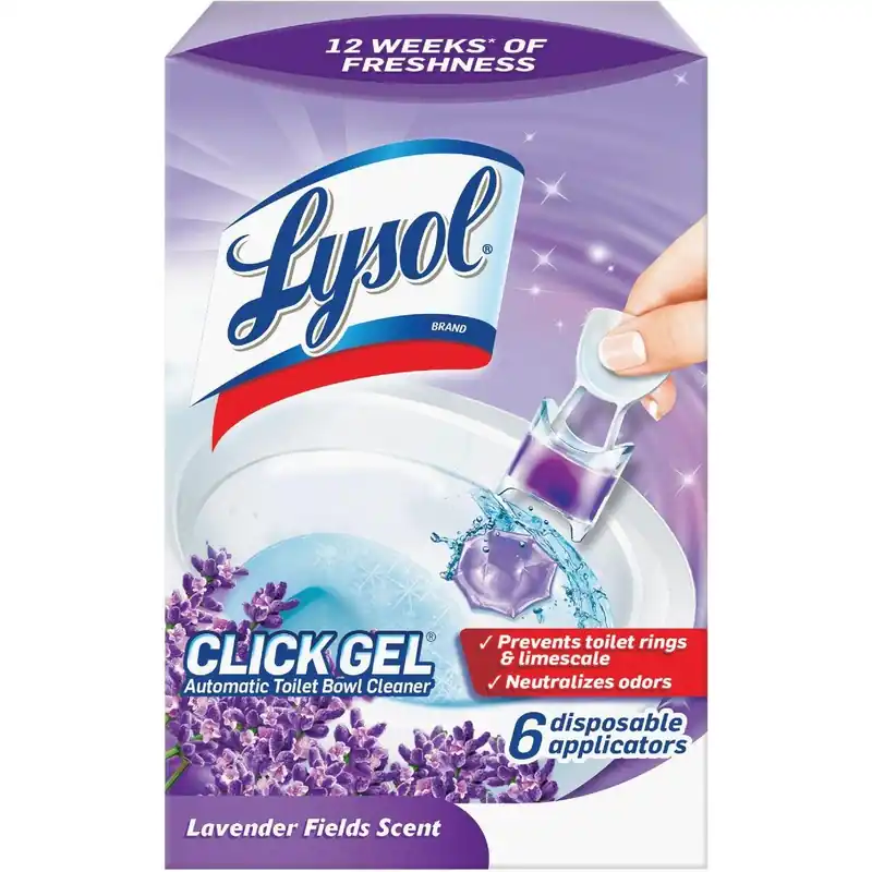Lysol 1920089060 Click Gel Lavender Automatic Toilet Bowl Cleaner (6-Pack)