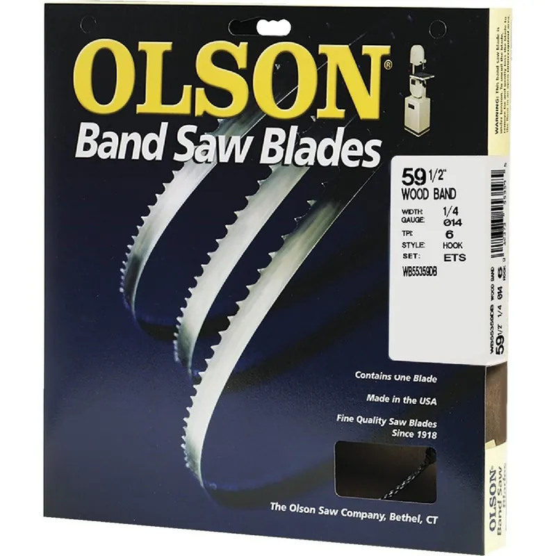 Olson Saw WB55359DB 59-1/2 In. x 1/4 In. 6 TPI Hook Wood Cutting Band Saw Blade