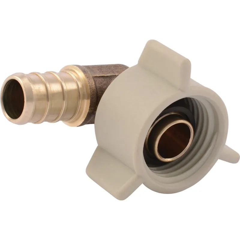 SharkBite UC532LFA 1/2 In. Barb x 1/2 In. FPT 90 Deg. Brass Swivel PEX Elbow (1/4 Bend)