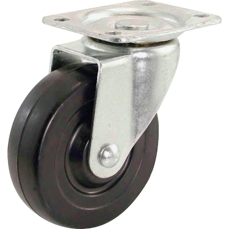Shepherd Hardware 9629 General-Duty Soft Rubber Swivel Plate Caster