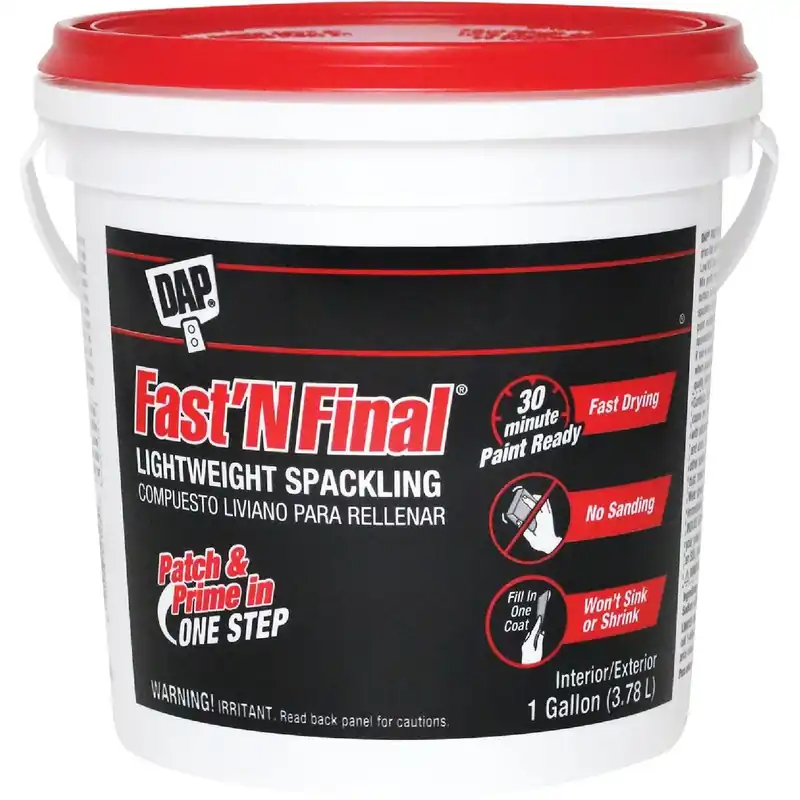 DAP 12143 Fast 'N Final 1 Gal Lightweight Latex Patch & Prime Spackling