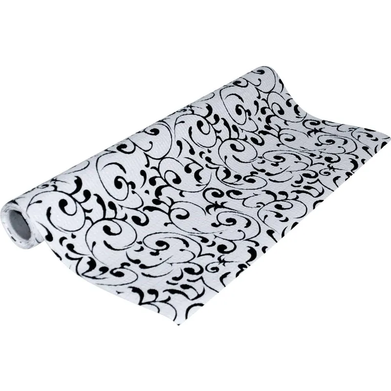 Con-Tact 04F-C7HR6-01 Grip Print 18 In. x 4 Ft. Black Non-Adhesive Shelf Liner