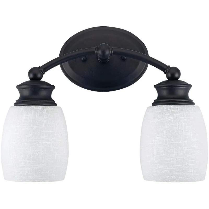 Home Impressions IVL257A02ORB Palms 2-Bulb Oil Rubbed Bronze Vanity Bath Light Bar
