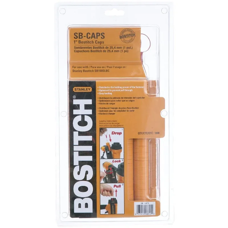 Bostitch CAPPAK-5M 18-Gauge 5/16 In. x 1 In. Caps & Staples (5000 Ct.)