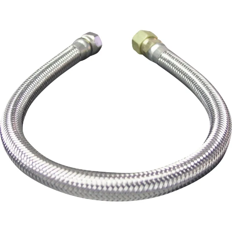 B&K 496-071DIB 3/8 In. F X 3/8 In. OD X 12 In. L Stainless Steel Faucet Connector