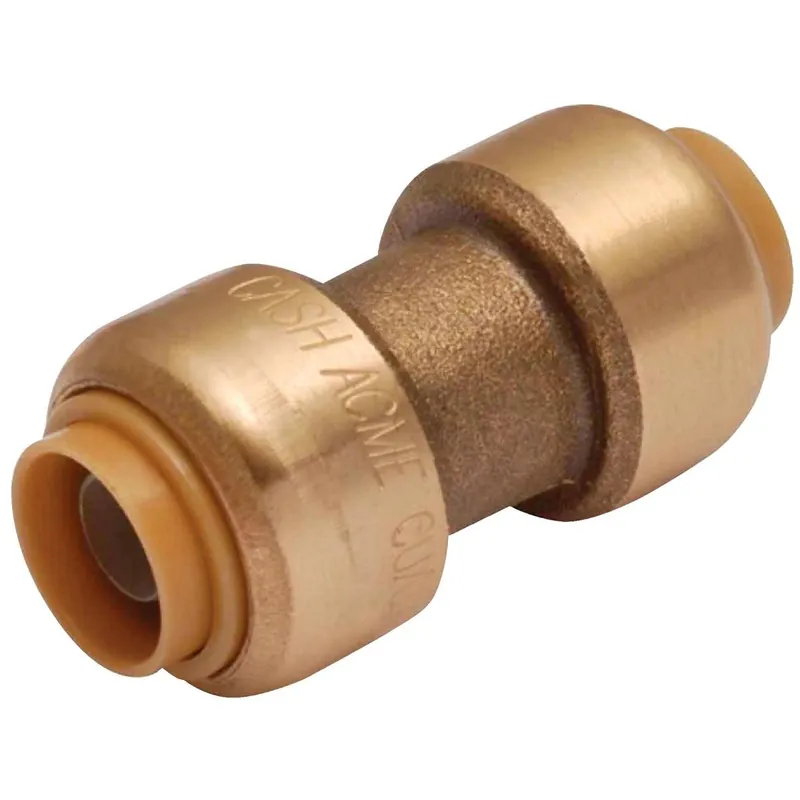 SharkBite U006LFA 3/8 In. (1/2 In. OD) Push-to-Connect Straight Brass Coupling