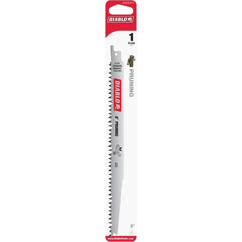 Diablo DS0905FG5 9 In. 5 TPI Pruning Reciprocating Saw Blade (5-Pack)