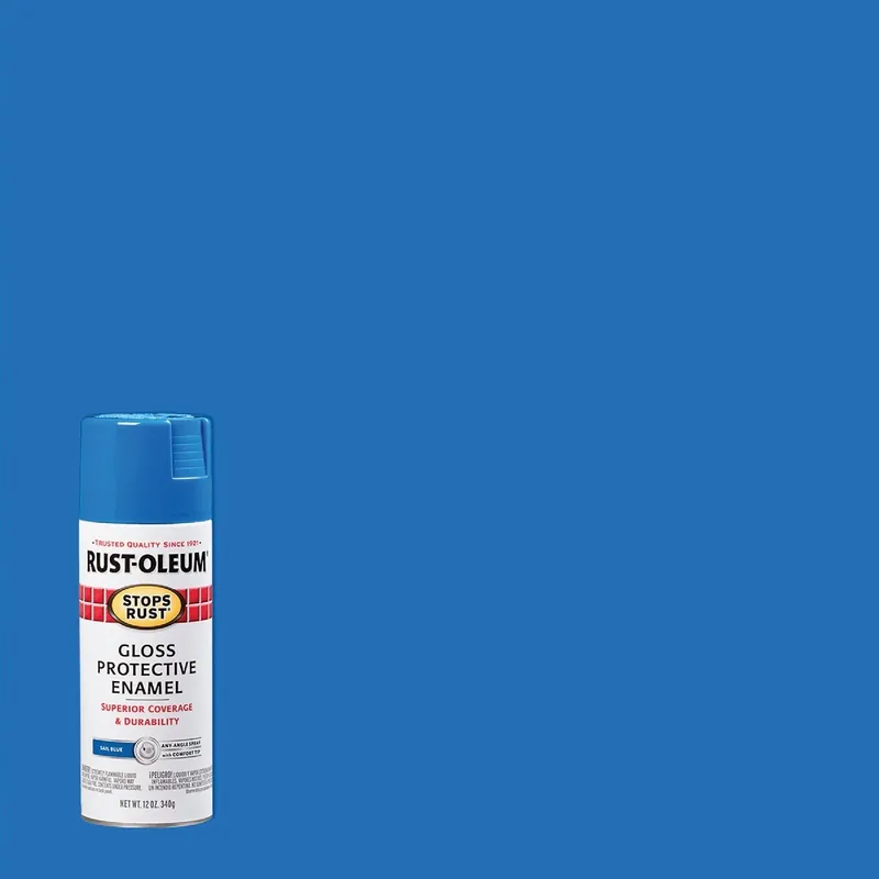 Rust-Oleum 7724830 Stops Rust Sail Blue Gloss 12 Oz. Anti-Rust Spray Paint